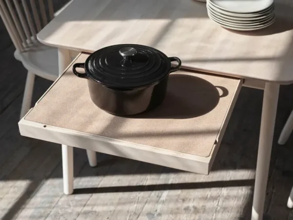 &Tradition Tische-Stolab Prima Vista Tisch, 50 cm lange Ausziehplatte, Birke matt lackier