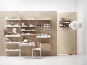 String Furniture Schreibtische Und Raumtrenner | Regale^Klapptisch String, Esche – weiß