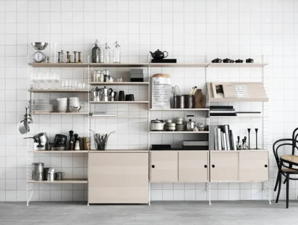 String Furniture Schreibtische Und Raumtrenner | Regale^Klapptisch String, Esche – weiß