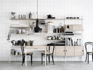String Furniture Schreibtische Und Raumtrenner | Regale^Klapptisch String, Esche – weiß