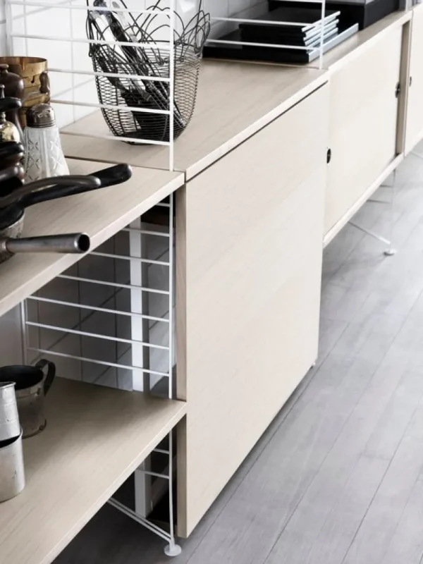 String Furniture Schreibtische Und Raumtrenner | Regale^Klapptisch String, Esche – weiß