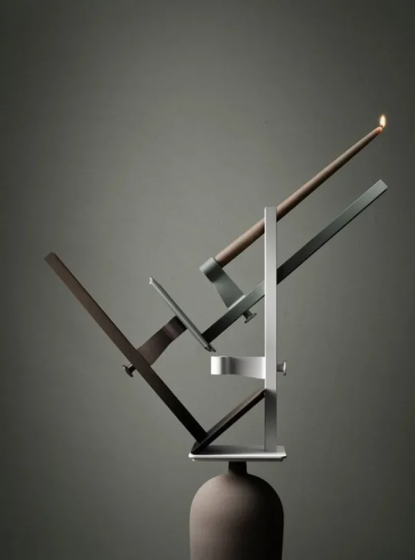 ferm LIVING Kerzen Und Kerzenhalter-String Furniture Museum Kerzenhalter, Grün
