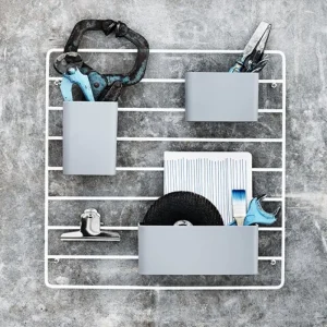 Montana Furniture Regale-String Furniture Organizer String, 3er-Pack, grau