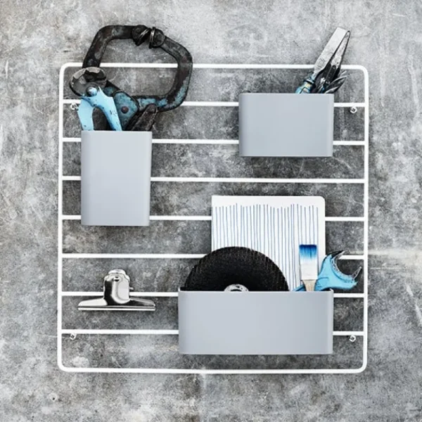 Montana Furniture Regale-String Furniture Organizer String, 3er-Pack, grau
