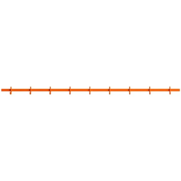 String Furniture Garderoben Und Kleiderbügel^Relief Hakenleiste, groß, 123 cm, Orange