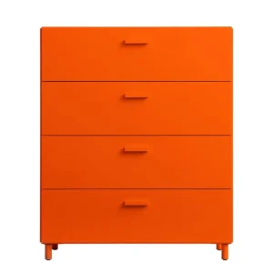 String Furniture Aufbewahrungsmöbel | Aufbewahrungsmöbel^Relief Kommode mit Beinen, breit, Orange