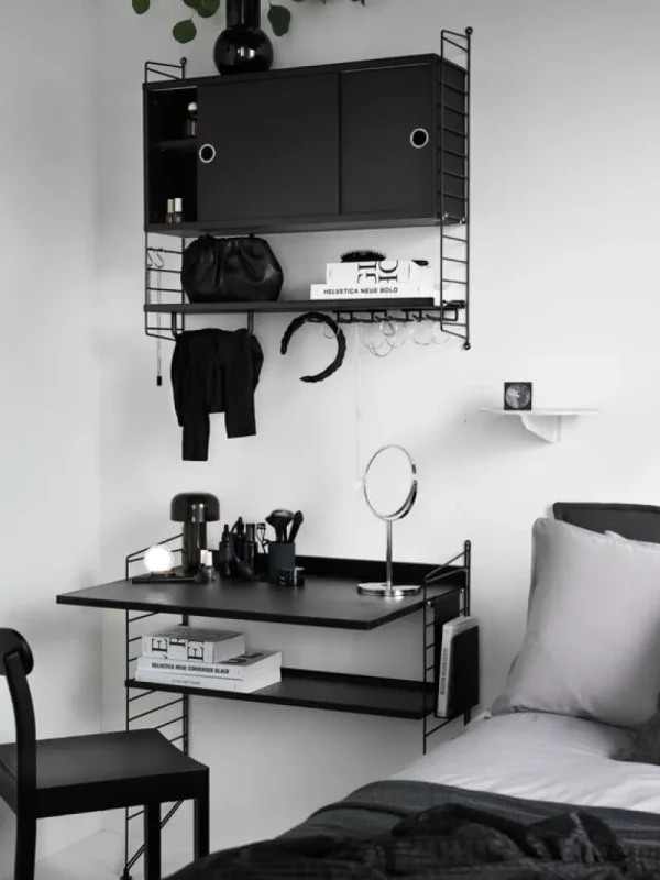 String Furniture Regale-Seitenwand String 75 x 20 cm, 1er-Pack, schwarz