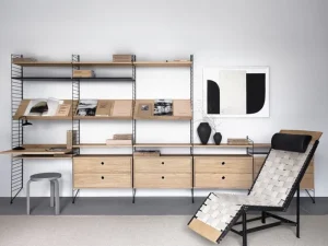 Muuto Regale-String Furniture String Bodenplatte, 200 x 30 cm, 2er-Pack, schwarz
