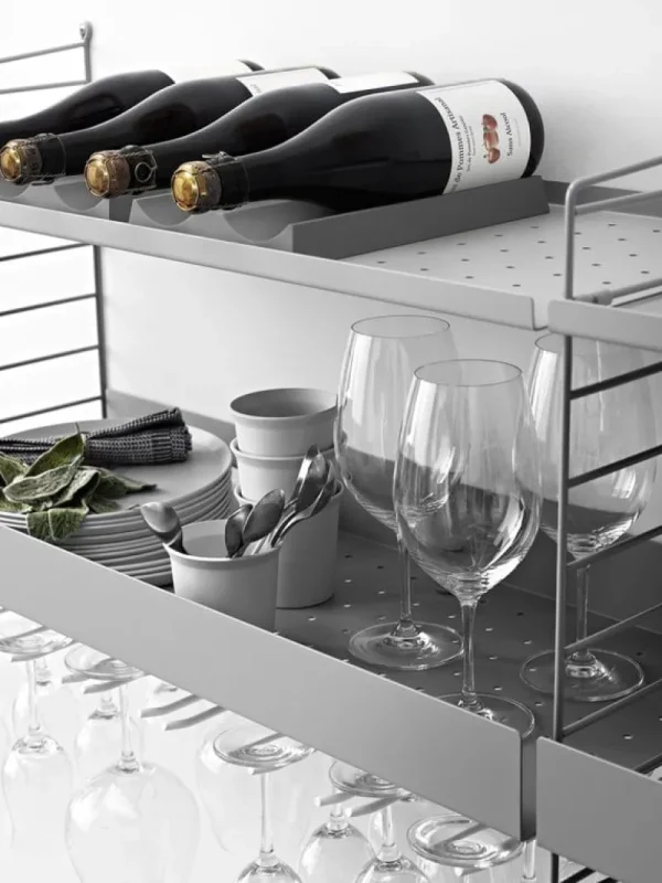 String Furniture Regale-String Hängegestell, 30 cm, 2er-Pack, schwarz