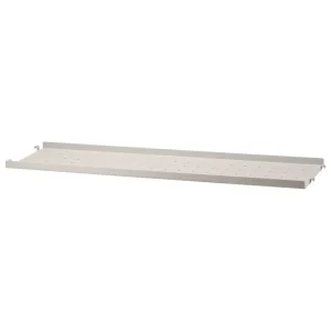 String Furniture Regale-String Metallregal, 78 x 20 cm, niedrig, Beige