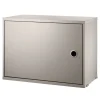 String Furniture Regale-String Schrank mit Flügeltür, 58 x 30 cm, Beige