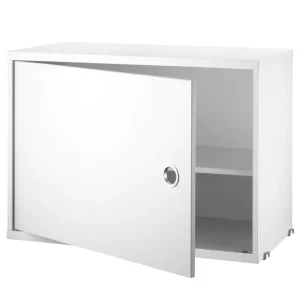 String Furniture Regale-String Schrank mit Flügeltür, 58 x 30 cm, Weiß