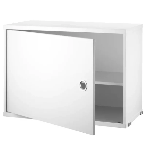 String Furniture Regale-String Schrank mit Flügeltür, 58 x 30 cm, Weiß