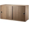 String Furniture Regale-String Schrank, 78 x 30 cm, Walnuss