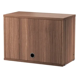 Vitra Regale-String Furniture String Schrankelement mit Klapptür, 58 x 30 cm, Walnuss