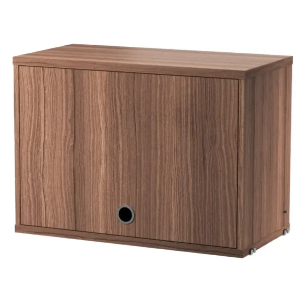 Vitra Regale-String Furniture String Schrankelement mit Klapptür, 58 x 30 cm, Walnuss