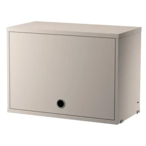 String Furniture Regale-String Schrankelement mit Klapptür, 58 x 30 cm, Beige