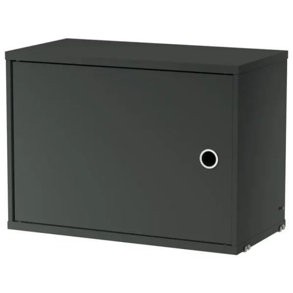 String Furniture Regale-String Schrank mit Schwingtür, 58 x 30 cm, dunkelgrau