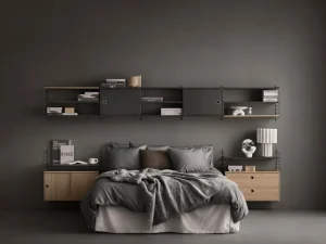 Muuto Regale-String Furniture String Seitenwange 75 x 20 cm, 2er-Pack, dunkelgrau