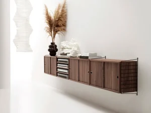 String Furniture Regale-String Schrank, 78 x 30 cm, Walnuss