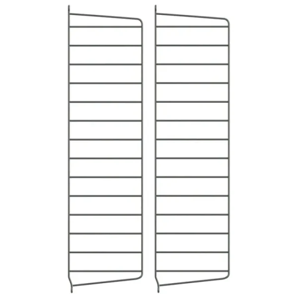 Muuto Regale-String Furniture String Seitenwange 75 x 20 cm, 2er-Pack, dunkelgrau