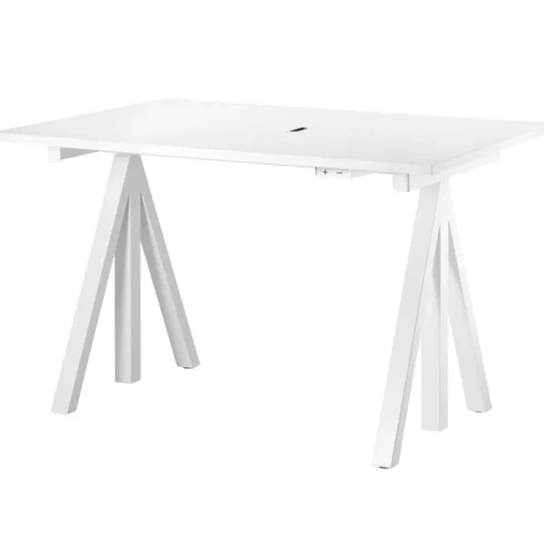 String Furniture Schreibtische Und Raumtrenner | Tische^String Works höhenverstellbarer Schreibtisch, 120 cm, weiß