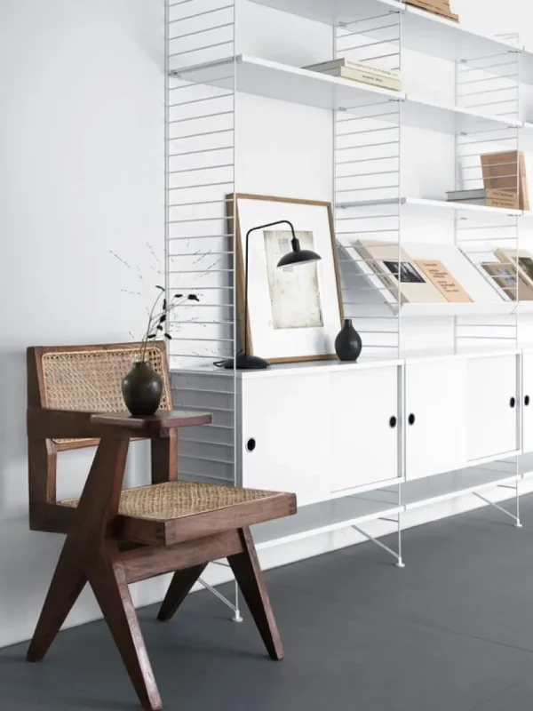 Form & Refine Regale-String Furniture String Zeitschriftenablage, 58 x 30 cm, Weiß