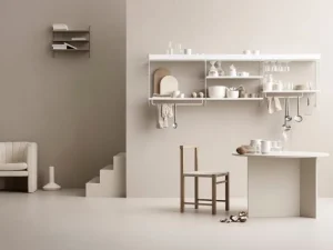 String Furniture Regale-String-Metallregal, 78 x 30 cm, hoch, weiß