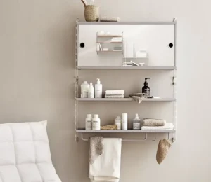 Muuto Regale-String Furniture String-Metallstange, 53 cm, grau