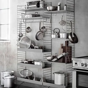 Muuto Regale-String Furniture String-Metallstange, 53 cm, grau
