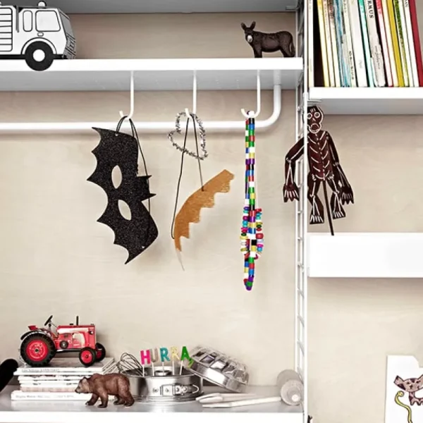 Woud Regale-String Furniture String-Metallstange, 71 cm, schwarz