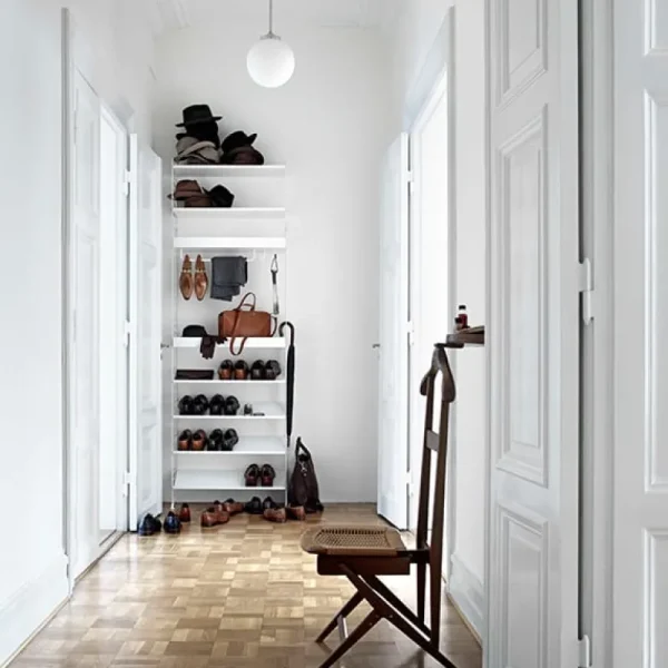 Muuto Regale-String Furniture String-Metallregal, 78 x 30 cm, hoch, grau