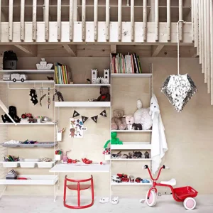 Muuto Regale-String Furniture String-Metallregal, 78 x 30 cm, hoch, grau
