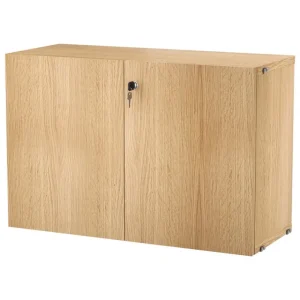String Furniture Regale-String-Schrank mit Schloss, 78 x 32 x 52 cm, Eiche