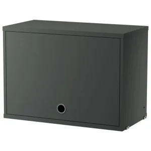 String Furniture Regale-String-Schrank mit Klapptür, 58 x 30 cm, dunkelgrau