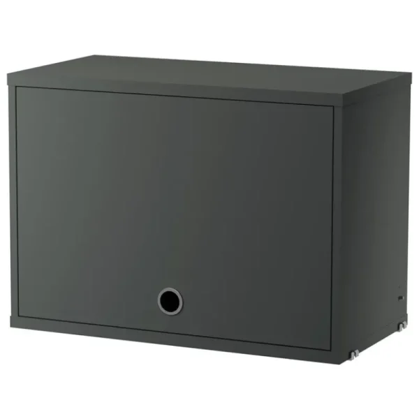 String Furniture Regale-String-Schrank mit Klapptür, 58 x 30 cm, dunkelgrau