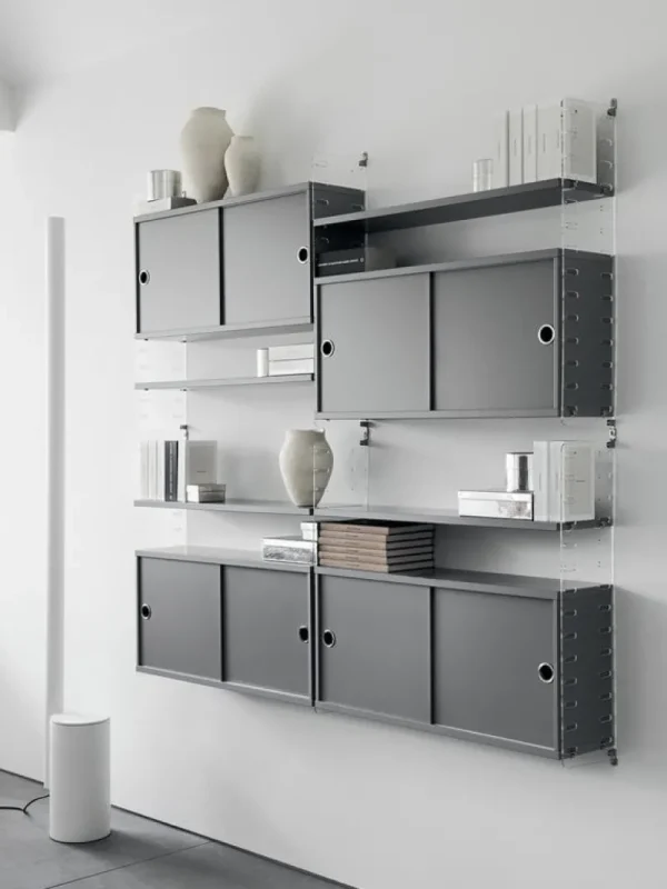 String Furniture Regale-String-Schrank, 78 x 20 cm, grau