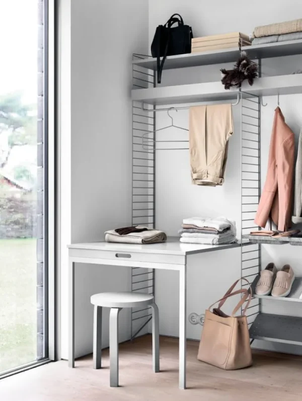 Muuto Regale-String Furniture String-Schuhregal, 78 x 30 cm, grau