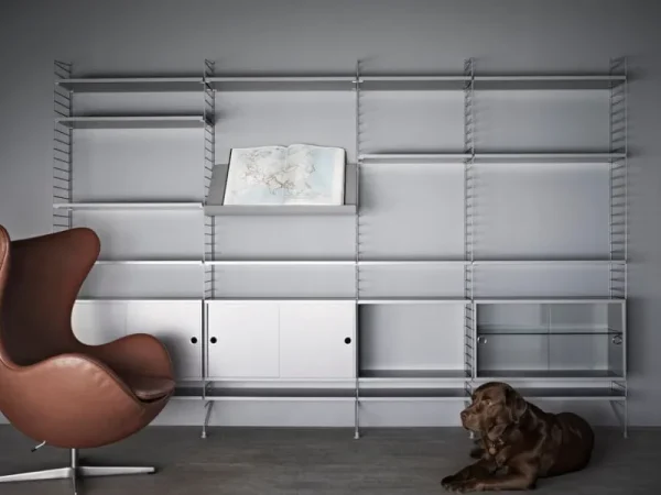 String Furniture Regale-String-Schrank, 78 x 20 cm, grau