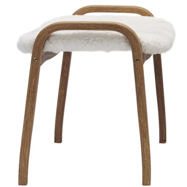 Normann Copenhagen Sitzgelegenheiten-Swedese Hocker Lamino, Schafsfell, naturweiß