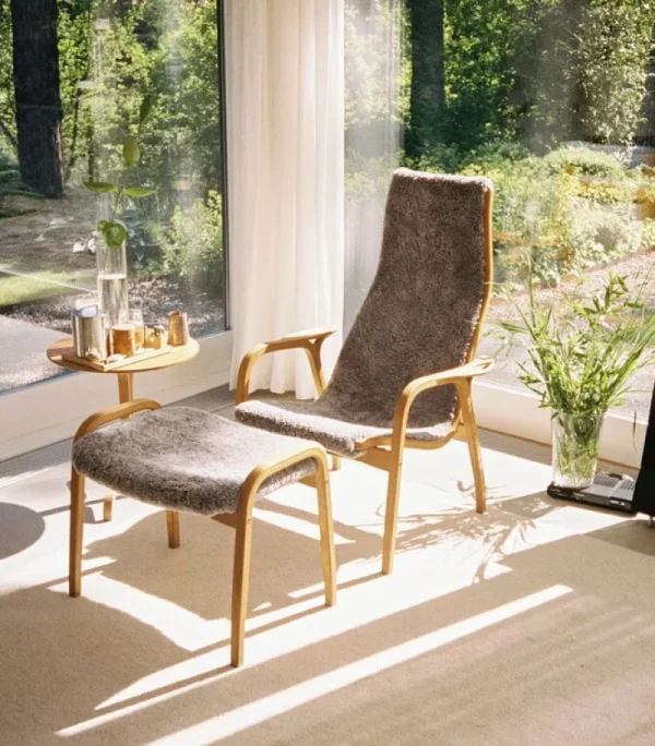Swedese Sitzgelegenheiten-Lamino Sessel, Schaffell, Skandinavisch Grau