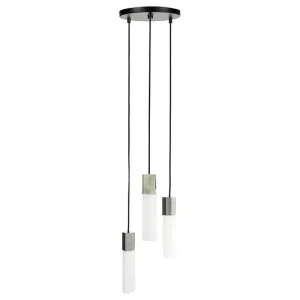 Tom Dixon Deckenleuchten-Tala Basalt Triple Pendelleuchte, Edelstahl
