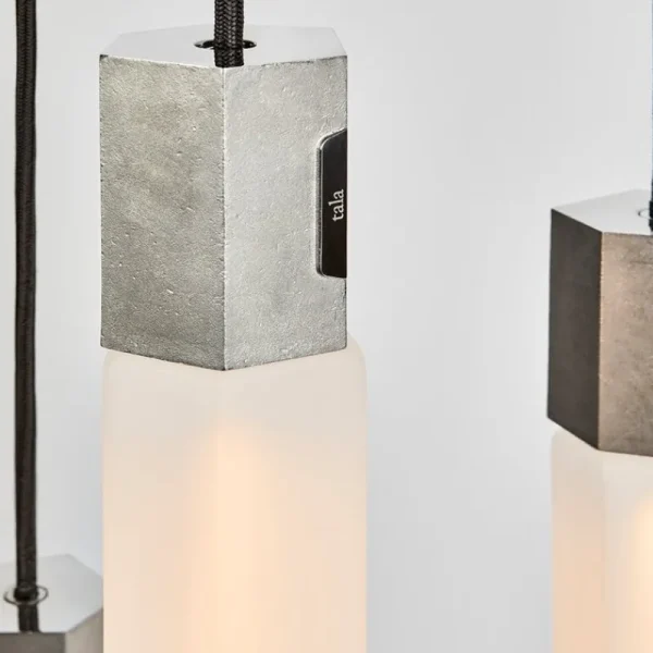 Tom Dixon Deckenleuchten-Tala Basalt Triple Pendelleuchte, Edelstahl