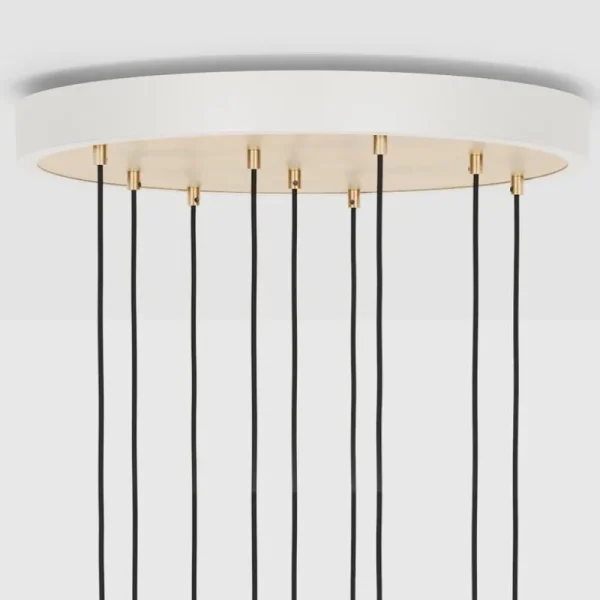 HAY Deckenleuchten-Tala Brass Nine Pendelleuchte mit Sphere IV Glühbirnen