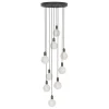 Verpan Deckenleuchten-Tala Graphite Nine Pendelleuchte mit Sphere IV Glühbirnen