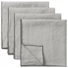 Tameko Tischwäsche | Tischwäsche^Merrow-Serviette, 50 x 50 cm, 4er-Set, Dunkelgrau