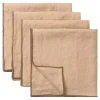Tameko Tischwäsche | Tischwäsche^Merrow-Serviette, 50 x 50 cm, 4er-Set, Ockergelb