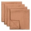 Tameko Tischwäsche | Tischwäsche^Merrow-Serviette, 50 x 50 cm, 4er-Set, Rostrot