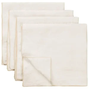Tameko Tischwäsche | Tischwäsche^Merrow-Serviette, 50 x 50 cm, 4er-Set, Weiß