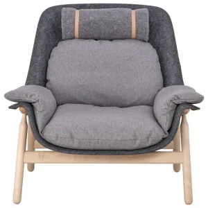 HAY Sitzgelegenheiten-Tapio Anttila Collection Filtti L Sessel, Birke - Grau
